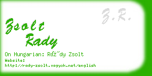 zsolt rady business card